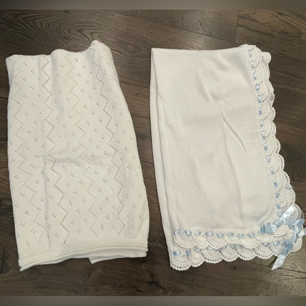 Two new baby blankets